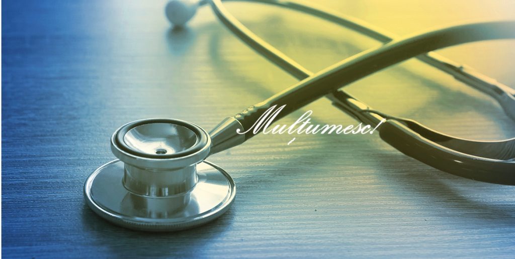 Stethoscope with "Thank You" Message for Doctor and Medical Staf